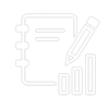 Bookkeeping icon no text and white